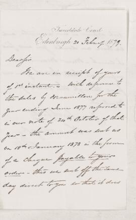 Letter, 21 February 1879