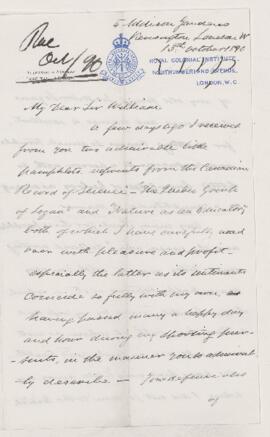 Letter, 13 October 1890