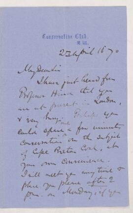 Letter, 23 April 1870
