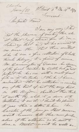 Letter, 31 May 1870