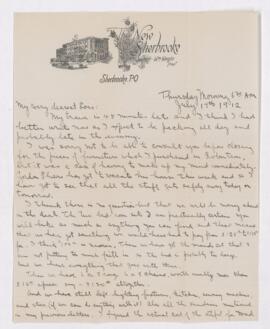 Letter, 17 July 1912