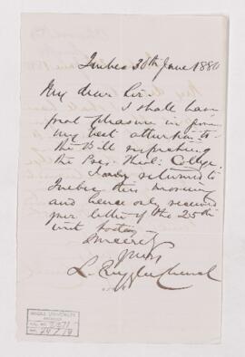 Letter, 30 June 1880