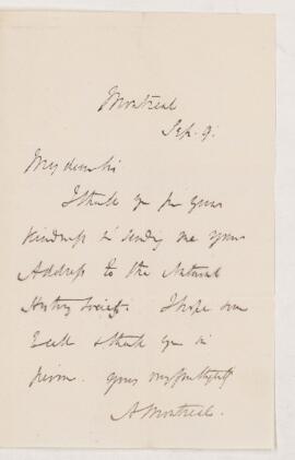 Letter, 9 September 1869