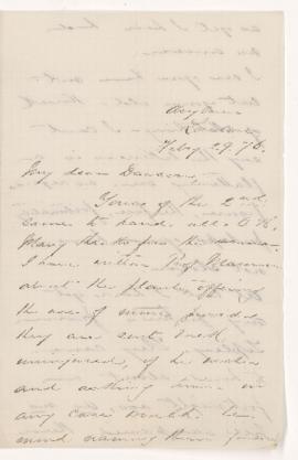 Letter, 29 February 1876