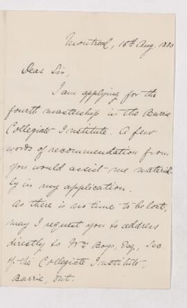 Letter, 16 August 1880