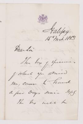 Letter, 15 March 1883