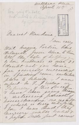 Letter, 10 April 1882
