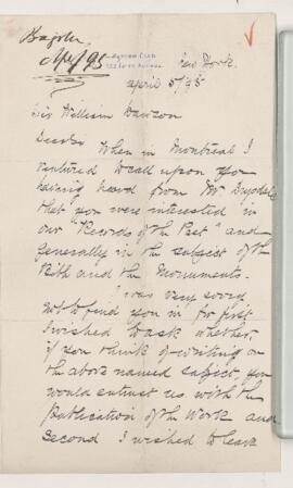 Letter, 5 April 1895