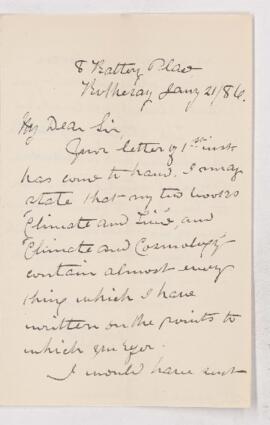 Letter, 21 January 1886
