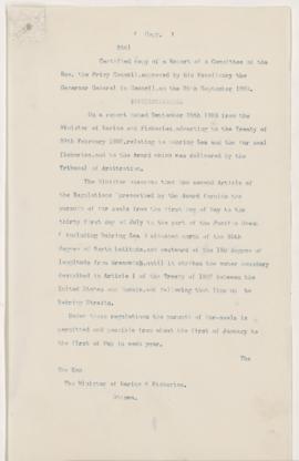 Behring Sea papers, mission to Washington, April-May 1894