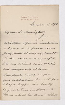 Letter from T.M Drown, written from South Bethlehem, Pennsylvania.