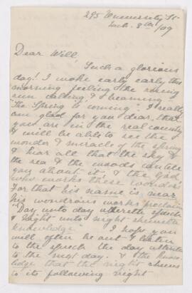 Letter, 8 March 1909