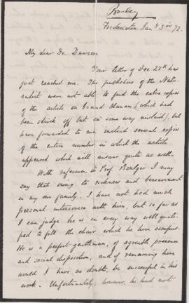 Letter, 3 January 1872