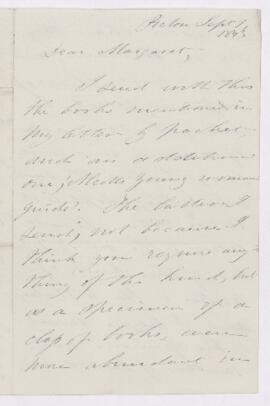 Letter, 1 September 1843