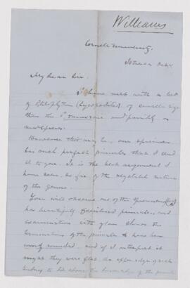 Letter from Henry S. Williams