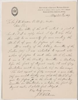 Letter, 20 May 1889