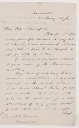 Letter, 18 January 1876