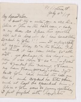 Letter, 4 July 1919