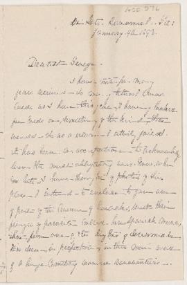 Letter, 9 January 1893