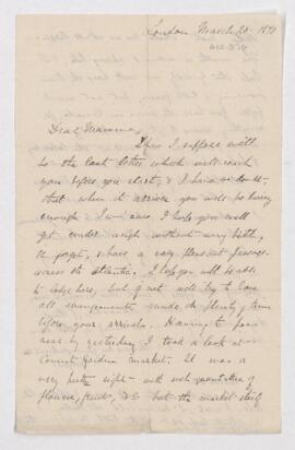 Letter, 20 and 23 March 1870