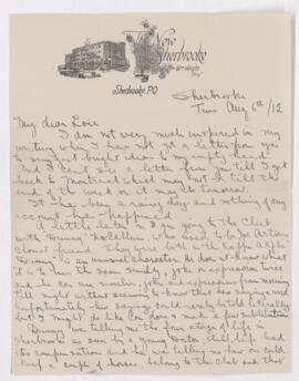 Letter, 6 August 1912