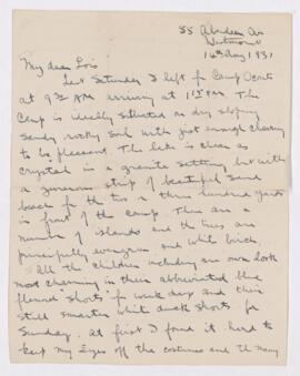 Letter, 14 August 1931