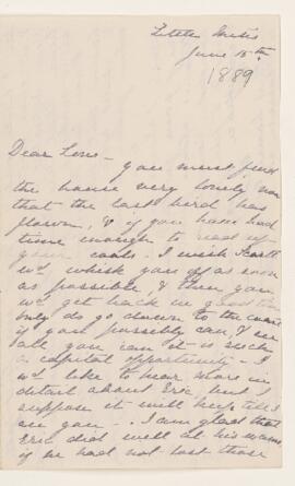 Letter, 15 June 1889