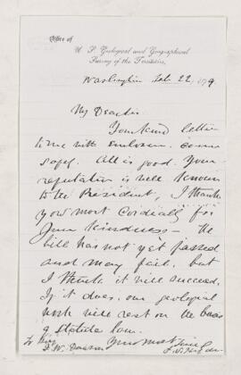 Letter, 22 February 1879