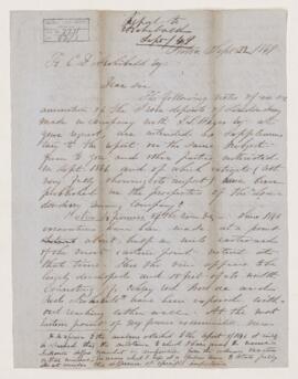 Letter, 22 September 1849