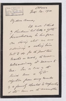 Letter, 20 November 1900