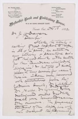 Letter, 18 October 1882