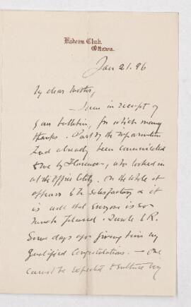 Letter, 21 January 1896