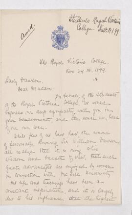Letter, 24 November 1899