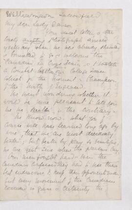 Letter from Annie Williamson