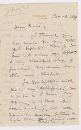 Letter, 10 October 1898