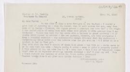 Letter to Harvey Cushing, November 19, 1916