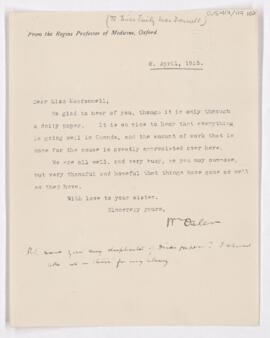 Letter to Emily Macdonnell, April 8, 1915