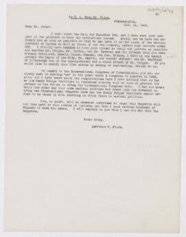 Letter, November 11, 1903