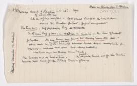 Manuscript notes about the Bodleian Library at Oxford
