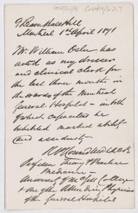 Letter from Robert Palmer Howard, April 1, 1871