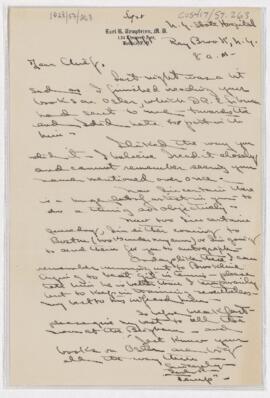 Letter to Harvey Cushing, July 28, 1925