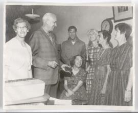 Group photograph of J.C. Meakins(?), perhaps with Diana and her school mates