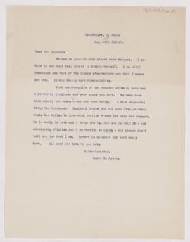 Letter to Henry Barton Jacobs, August 16, 1911