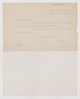 Letter to Margaret E. Charlton, May 8, 1905