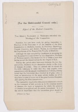 Rules drafted by the Hebdomadal Council