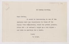 Letter to A.E. Cowley, 1910