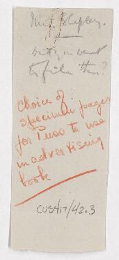 Manuscript notes