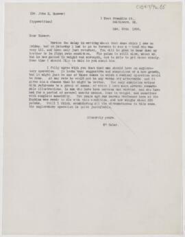 Letter to John H. Musser, November 20, 1900