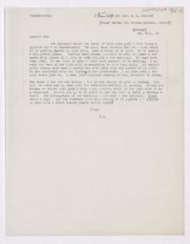 Letter to Susan Revere Chapin, August 22, 1919