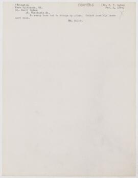 Letter to Henry Vining Ogden, February 1, 1894
